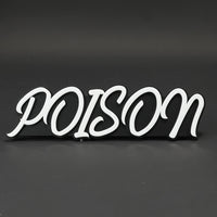 1PC POISON 3D Acrylic Badge - Car Truck Emblem Fender Tailgate Trunk Sticker