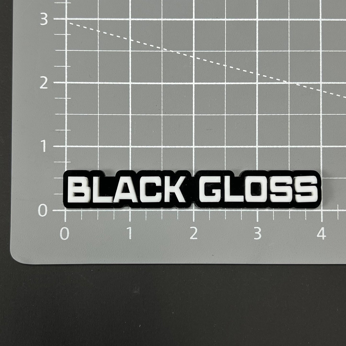 1PC BLACK GLOSS 3D Acrylic Badge - Car Truck Emblem Fender Sticker