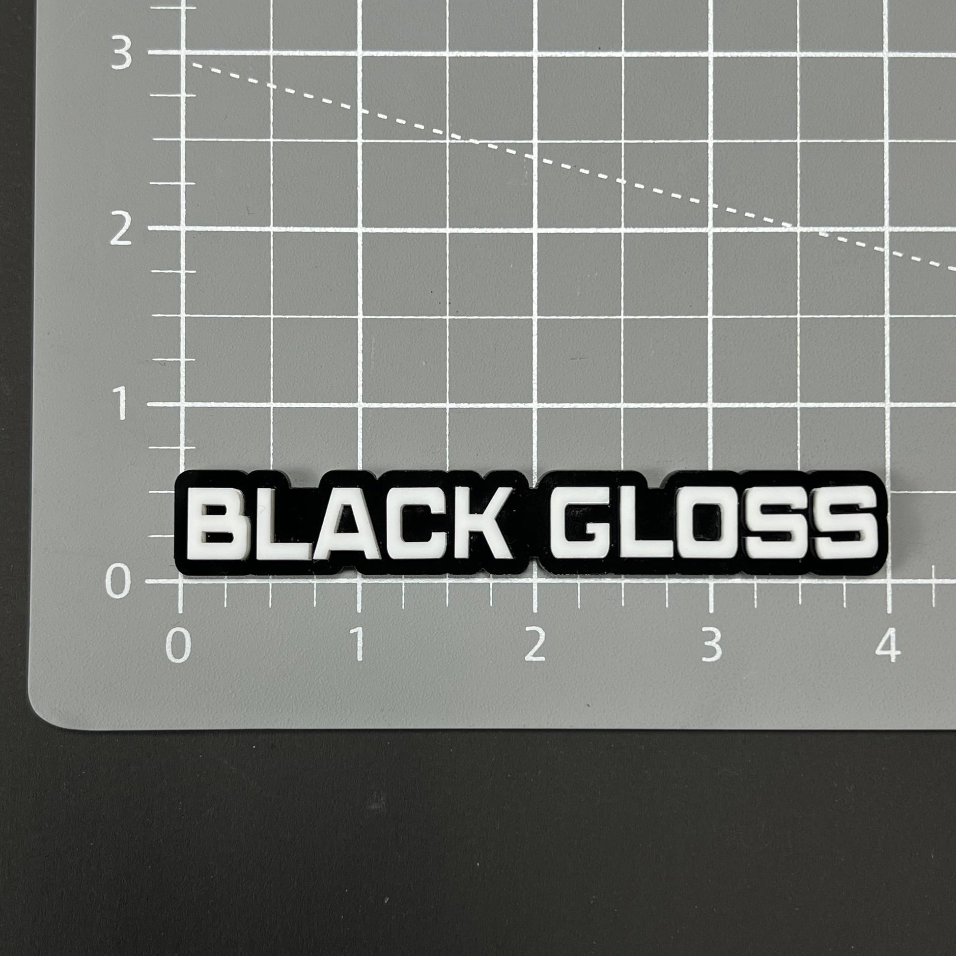 1PC BLACK GLOSS 3D Acrylic Badge - Car Truck Emblem Fender Sticker