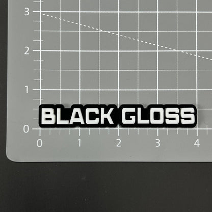 1PC BLACK GLOSS 3D Acrylic Badge - Car Truck Emblem Fender Sticker