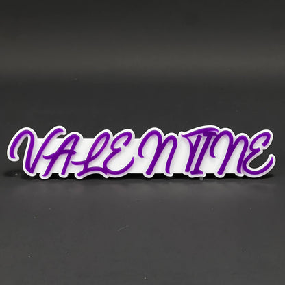 1PC VALENTINE 3D Acrylic Badge - Car Truck Emblem Fender Tailgate Trunk Sticker