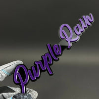 1PC Purple Rain 3D Acrylic Badge - Car Truck Emblem Fender Sticker