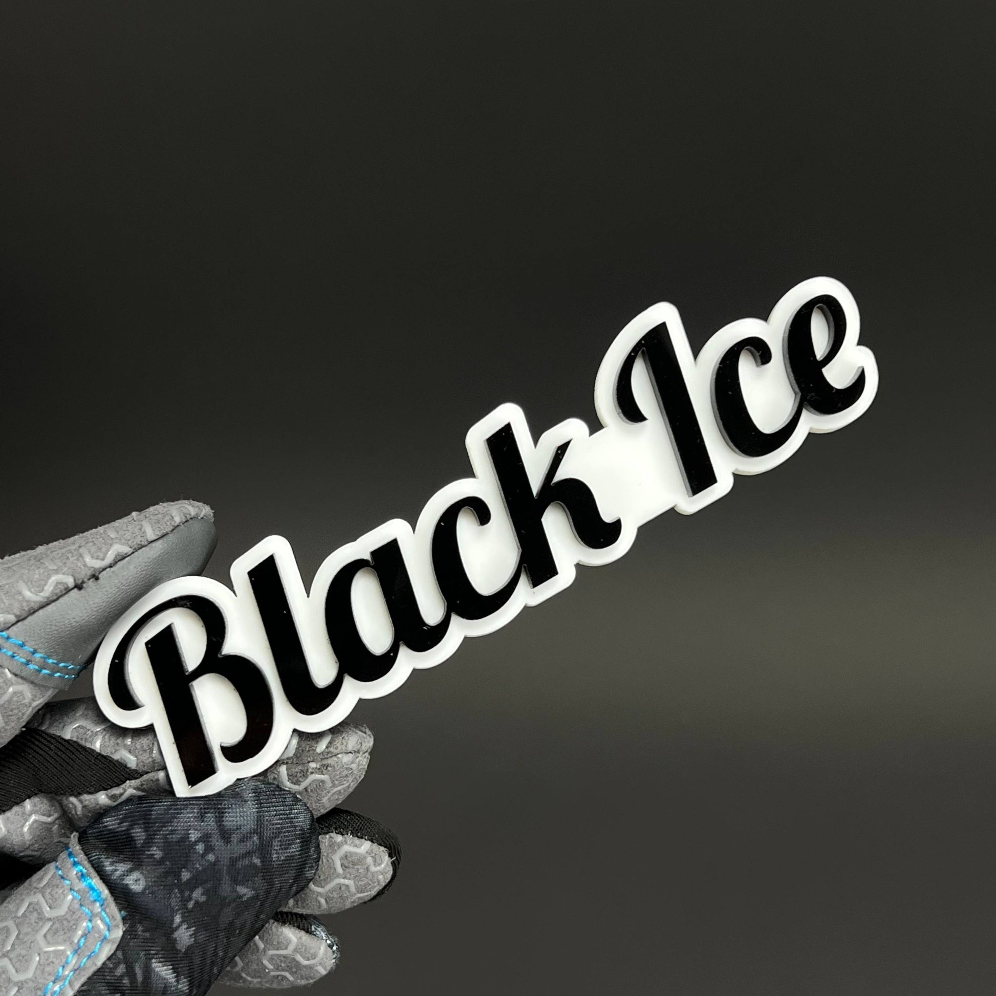 1PC Black Ice 3D Acrylic Badge - Car Truck Emblem Fender Tailgate Trunk Sticker