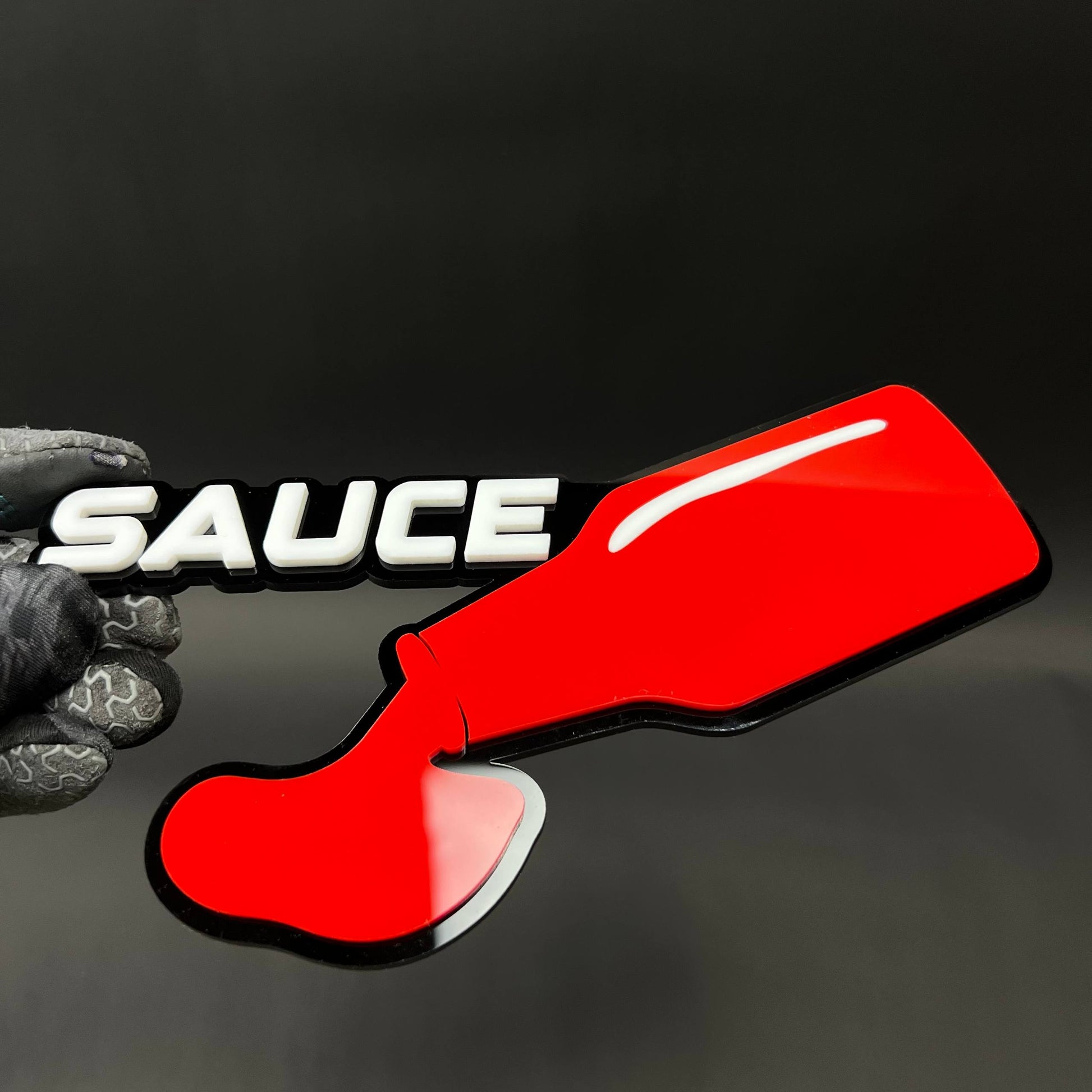 1PC SAUCE 3D Acrylic Badge - Car Truck Emblem Fender Tailgate Trunk Sticker
