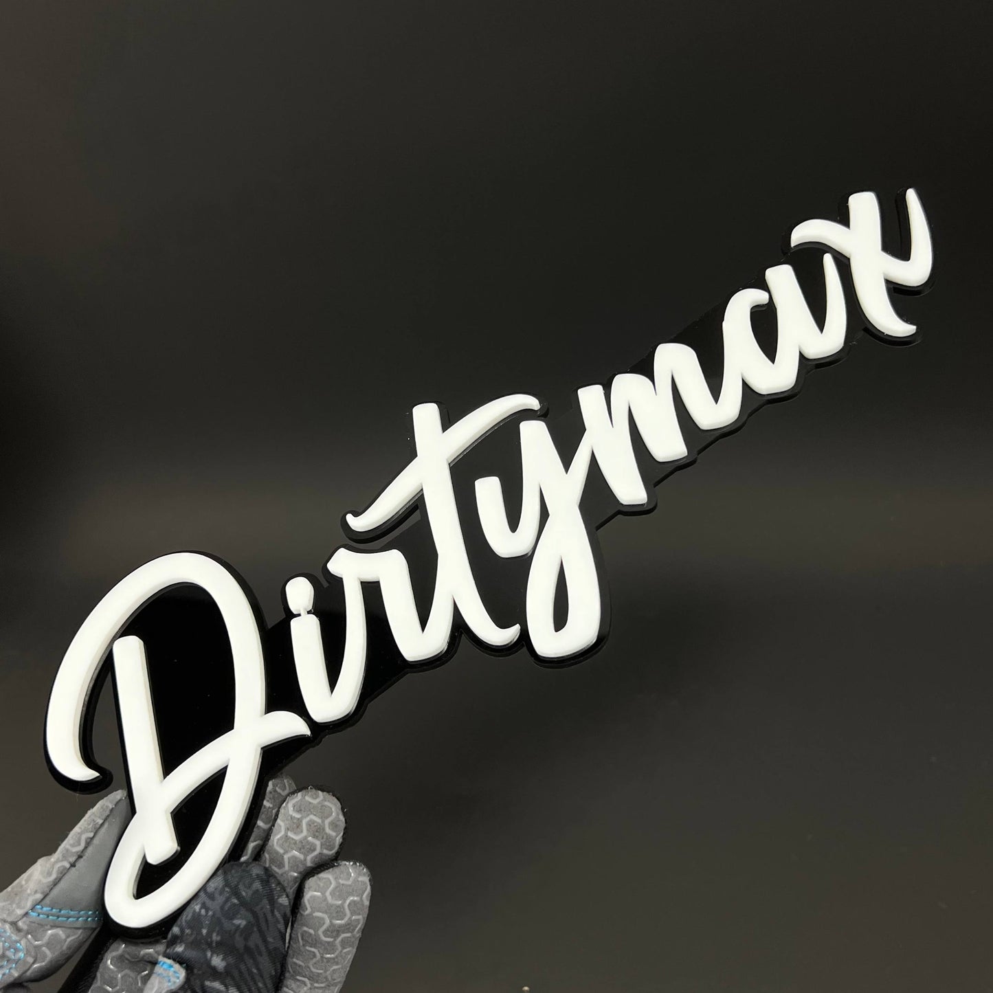 1PC DIRTYMAX 3D Acrylic Badge - Car Truck Emblem Fender Tailgate Trunk Sticker