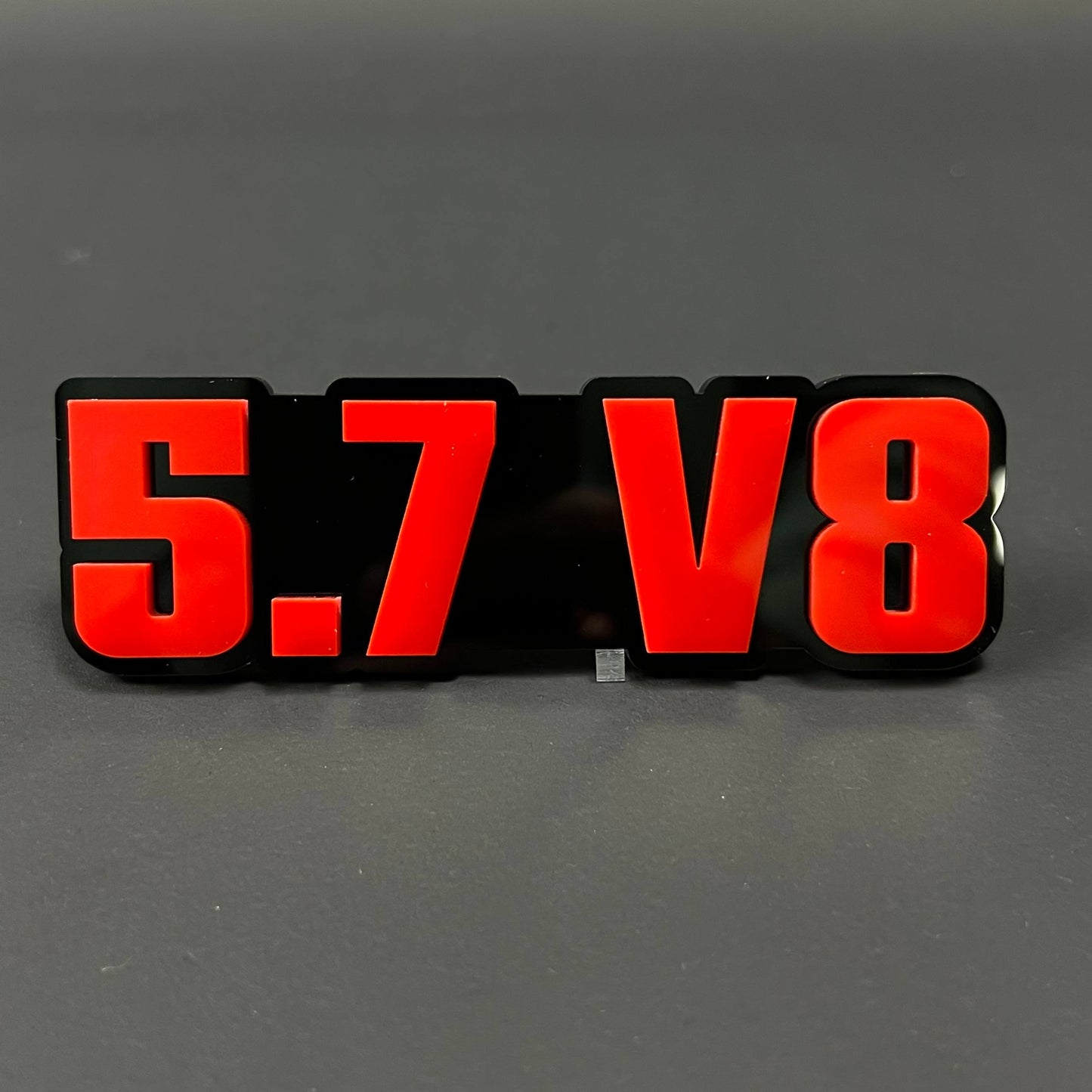 1PC 5.7 V8 3D Acrylic Badge - Car Truck Emblem Fender Tailgate Trunk Sticker