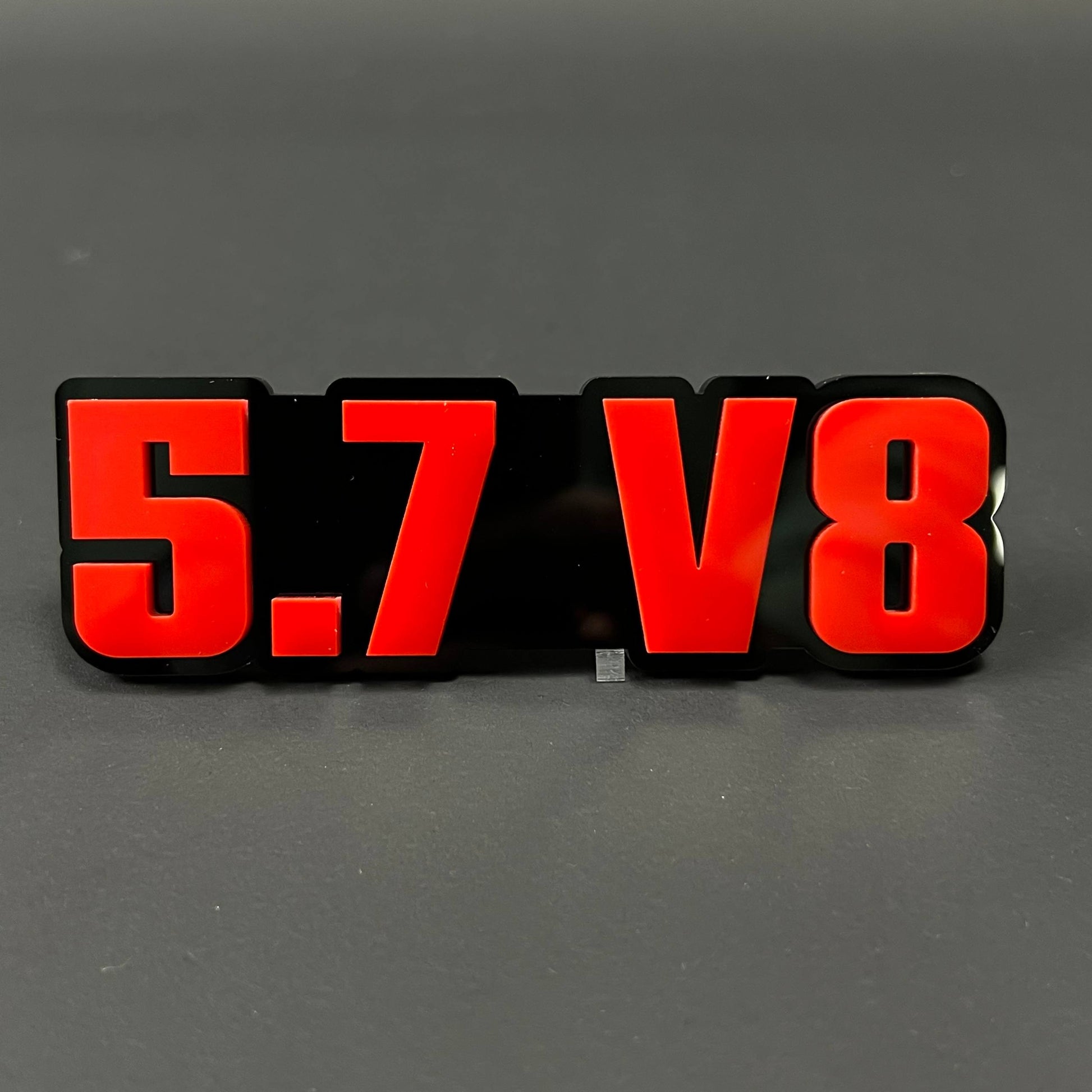 1PC 5.7 V8 3D Acrylic Badge - Car Truck Emblem Fender Tailgate Trunk Sticker