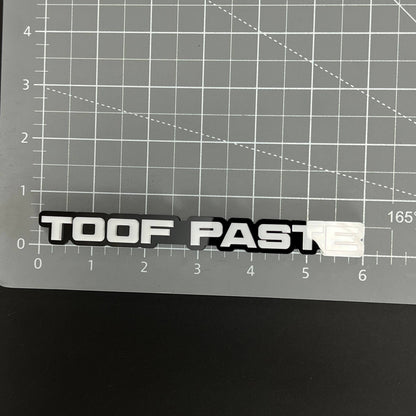 1PC TOOF PASTE 3D Acrylic Badge - Car Truck Emblem Fender Tailgate Trunk Sticker