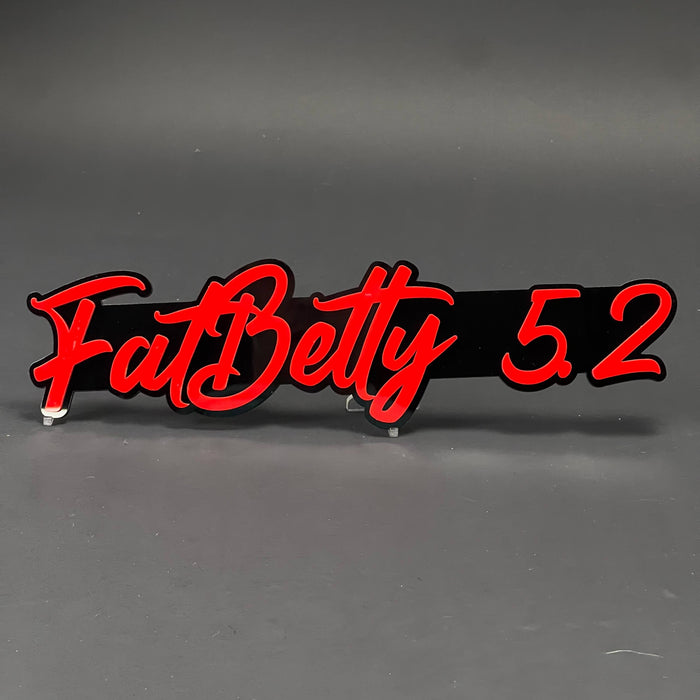 1PC FatBetty 52 3D Acrylic Badge - Car Truck Emblem Fender Sticker