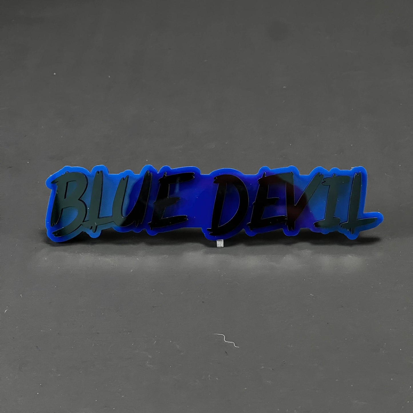 1PC BLUE DEVIL 3D Acrylic Badge - Car Truck Emblem Fender Tailgate Trunk Sticker