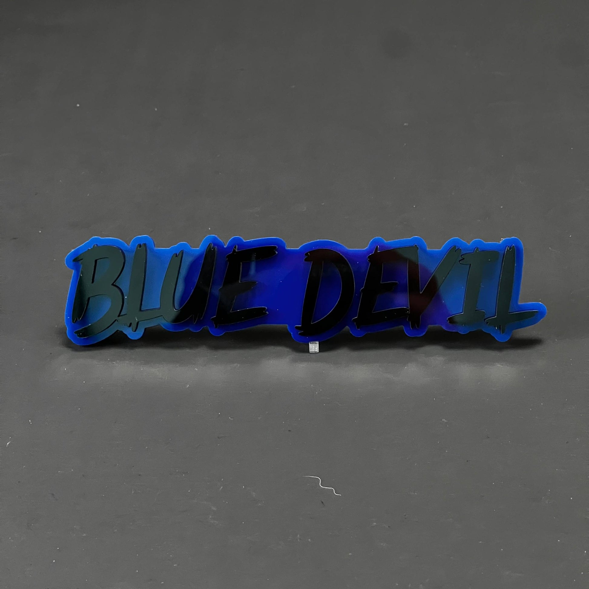 1PC BLUE DEVIL 3D Acrylic Badge - Car Truck Emblem Fender Tailgate Trunk Sticker