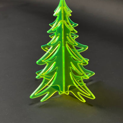 1PC Christmas Tree 3D Acrylic Badge - Car Truck Emblem Fender Sticker