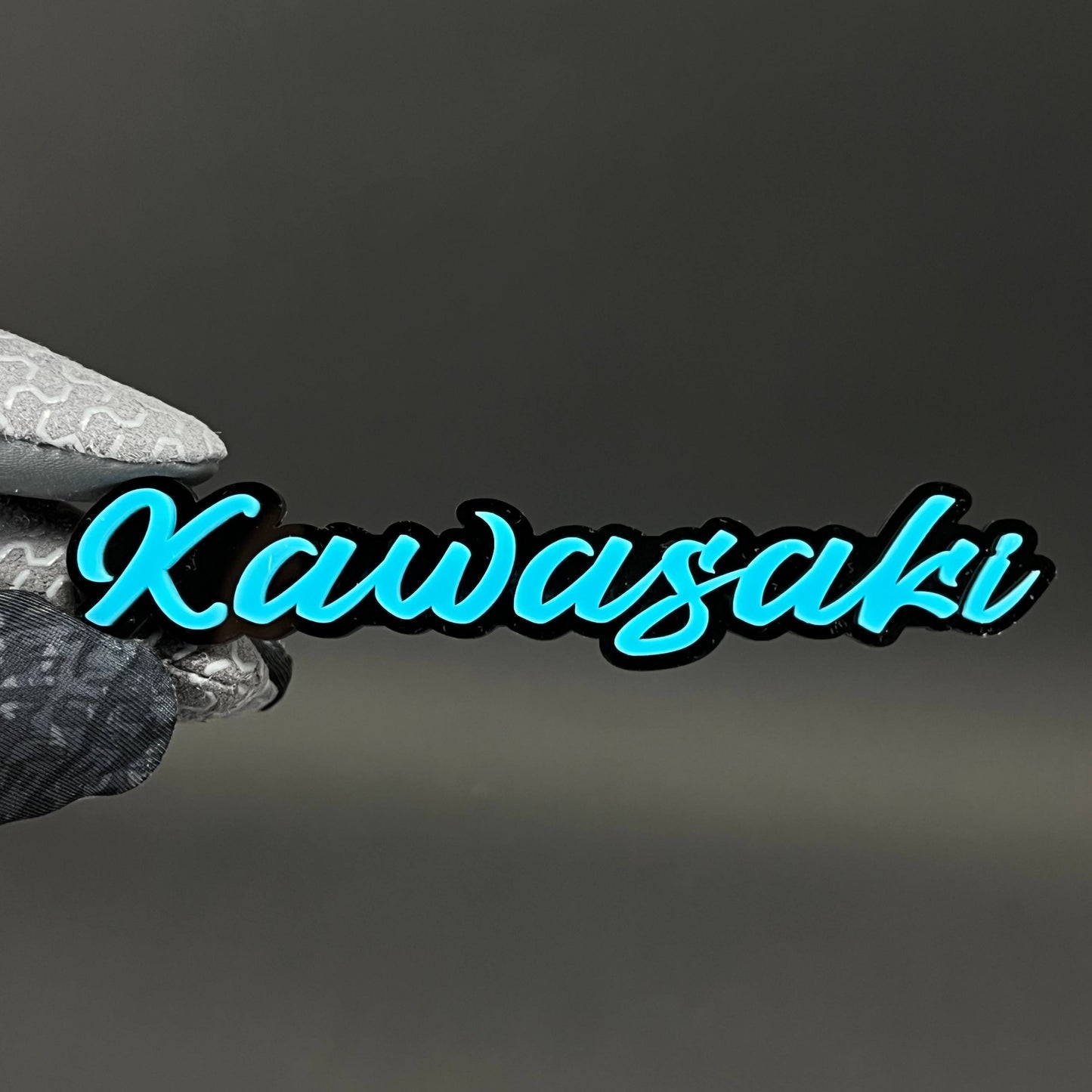 1PC Kawasaki 3D Acrylic Badge - Car Truck Emblem Fender Tailgate Trunk Sticker