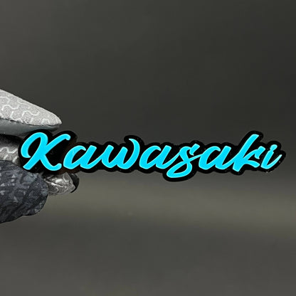 1PC Kawasaki 3D Acrylic Badge - Car Truck Emblem Fender Tailgate Trunk Sticker