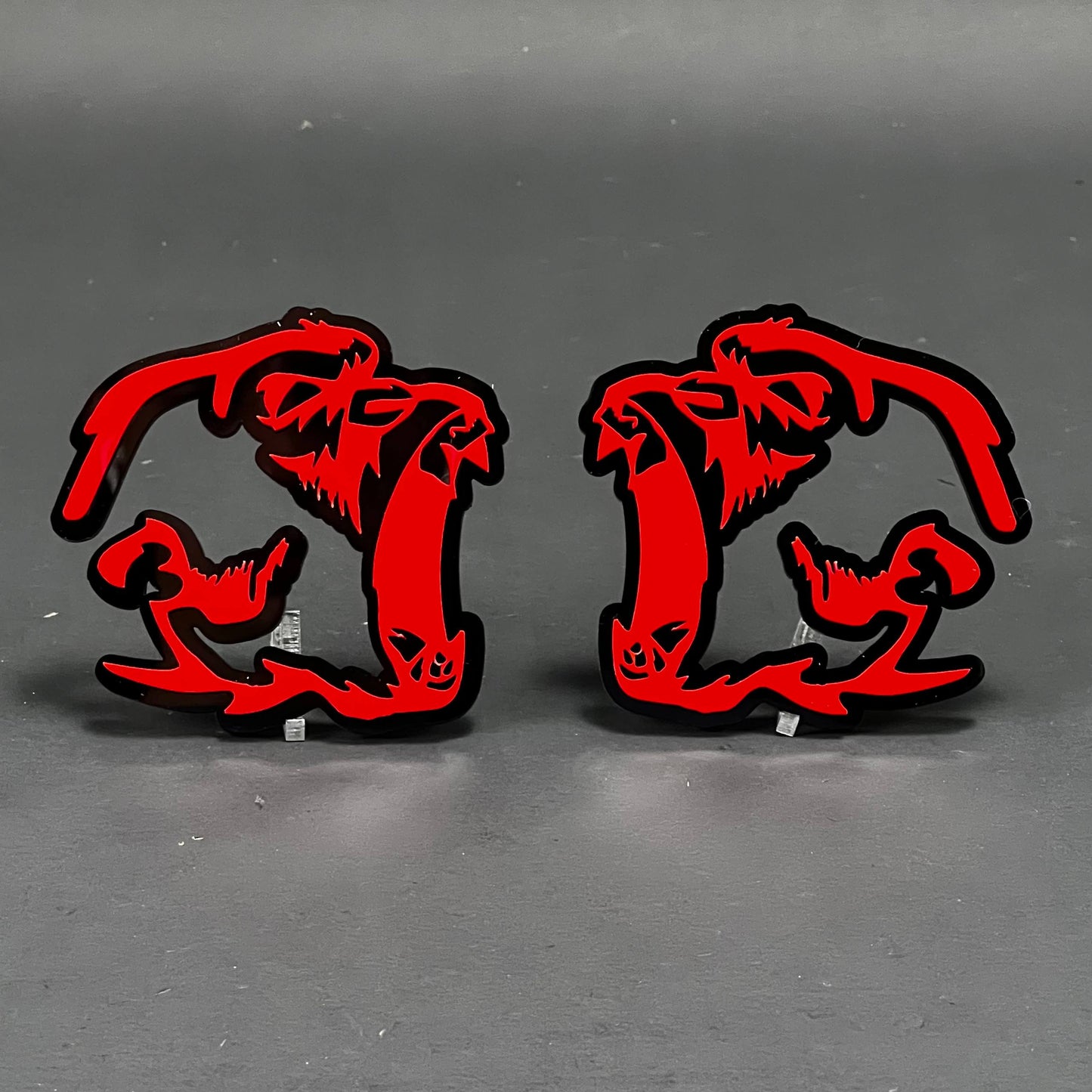 1PC Flexing Gorillas 3D Acrylic Badge - Car Truck Emblem Fender Sticker