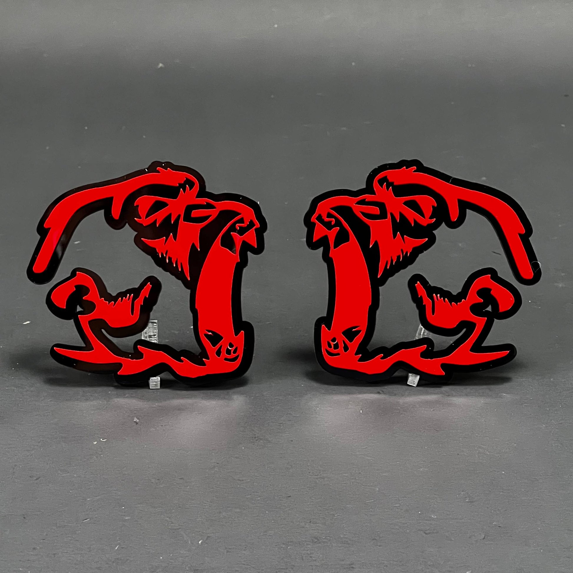 1PC Flexing Gorillas 3D Acrylic Badge - Car Truck Emblem Fender Sticker