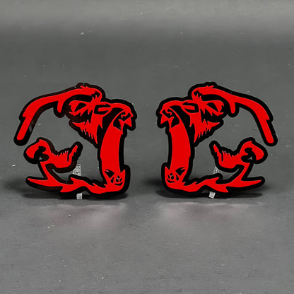 1PC Flexing Gorillas 3D Acrylic Badge - Car Truck Emblem Fender Sticker