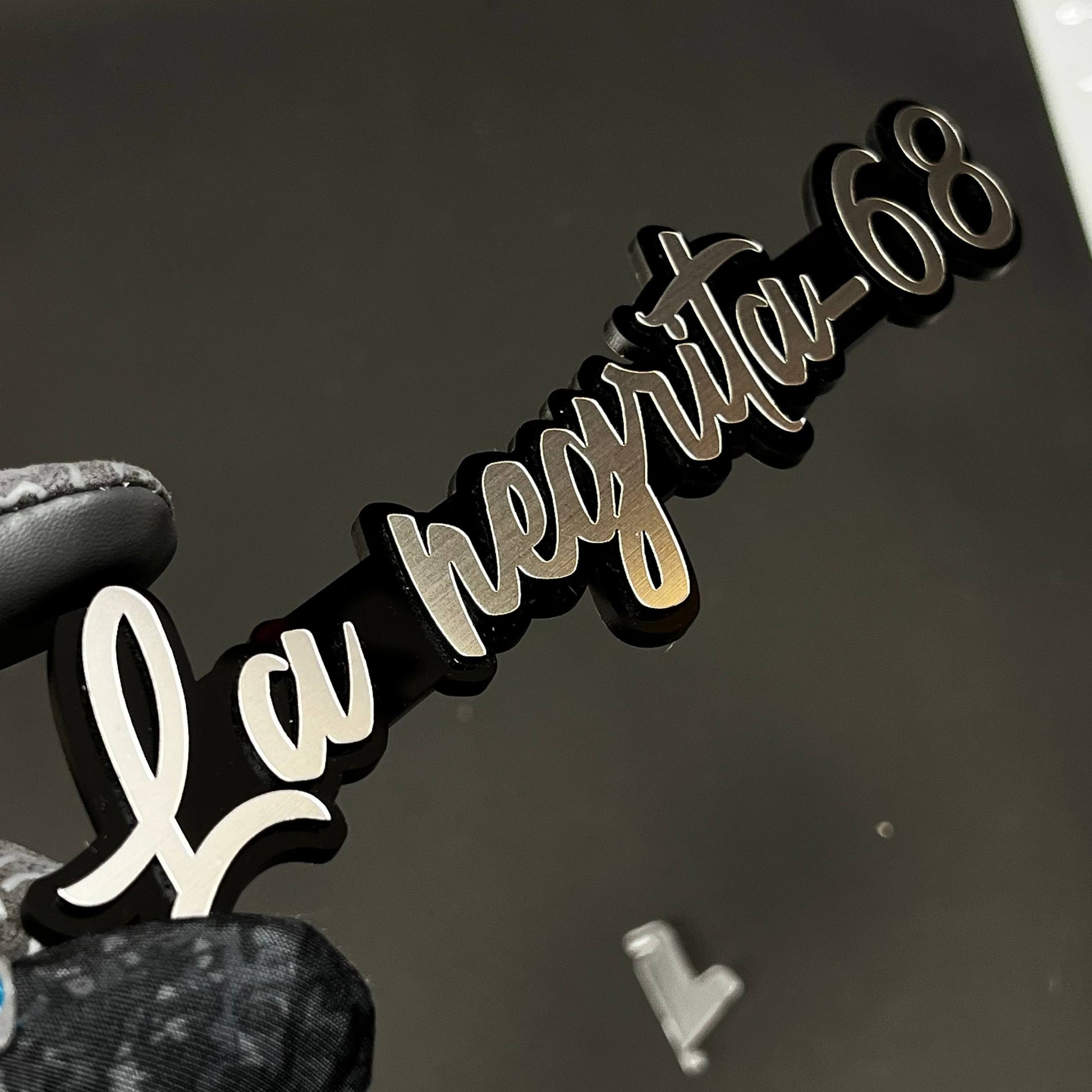 1PC La negrita-68 3D Acrylic Badge - Car Truck Emblem Fender Sticker