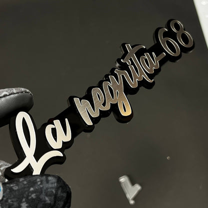 1PC La negrita-68 3D Acrylic Badge - Car Truck Emblem Fender Sticker