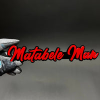 1PC Matabele Man 3D Acrylic Badge - Car Truck Emblem Fender Sticker