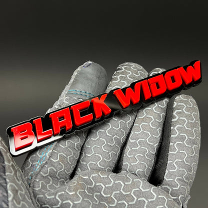 1PC BLACK WIDOW 3D Acrylic Badge - Car Truck Emblem Fender Sticker
