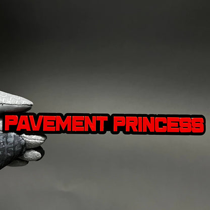 1PC PAVEMENT PRINCESS 3D Acrylic Badge - Car Truck Emblem Fender Sticker