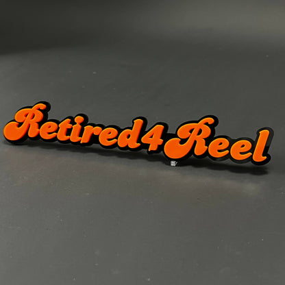 1PC Retired4Reel 3D Acrylic Badge - Car Truck Emblem Fender Sticker