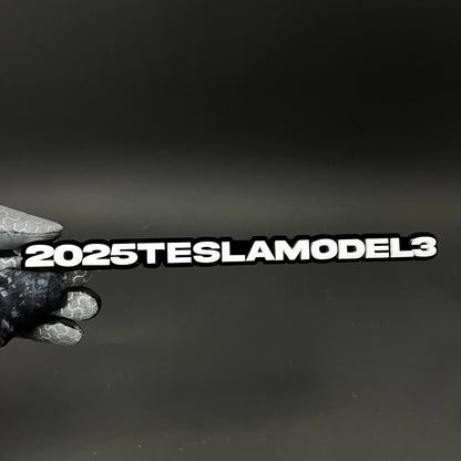 1PC 2025TESLAMODEL3 3D Acrylic Badge - Car Truck Emblem Fender Sticker