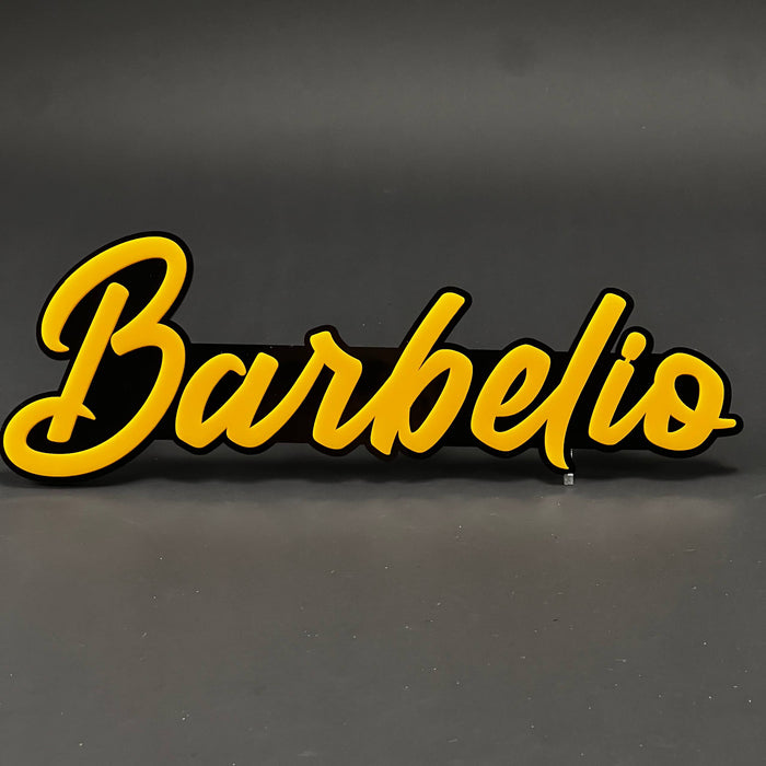 1PC Barbelio 3D Acrylic Badge - Car Truck Emblem Fender Tailgate Trunk Sticker