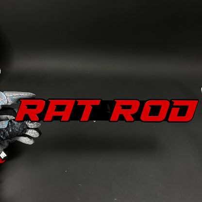 1PC RAT ROD 3D Acrylic Badge - Car Truck Emblem Fender Tailgate Trunk Sticker