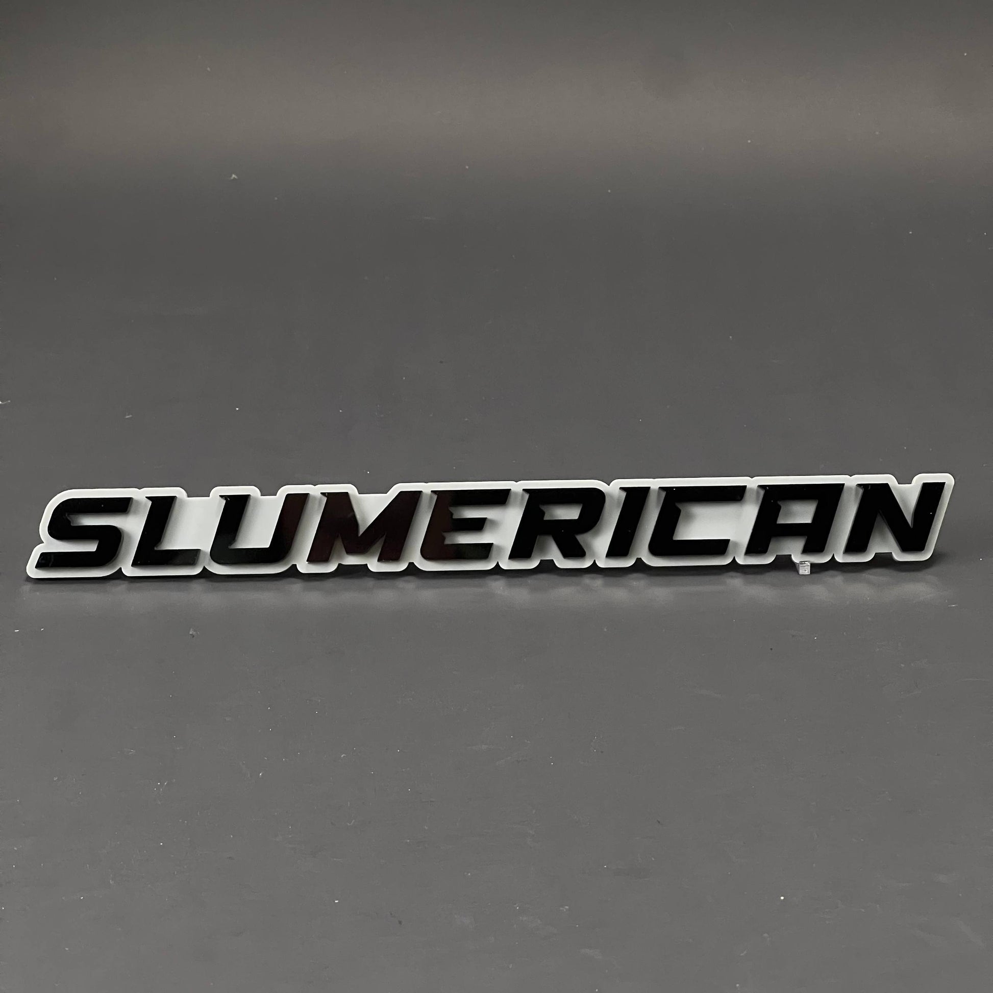 1PC SLUMERICAN 3D Acrylic Badge - Car Truck Emblem Fender Tailgate Trunk Sticker
