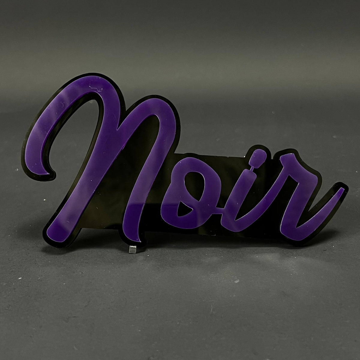 1PC Noir 3D Acrylic Badge - Car Truck Emblem Fender Tailgate Trunk Sticker