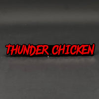 1PC THUNDER CHICKEN 3D Acrylic Badge - Car Truck Emblem Fender Sticker
