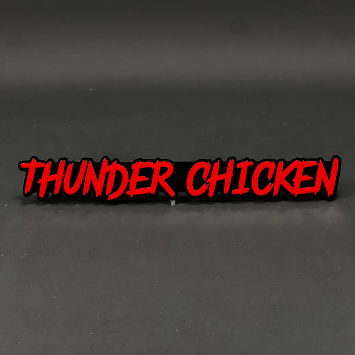 1PC THUNDER CHICKEN 3D Acrylic Badge - Car Truck Emblem Fender Sticker