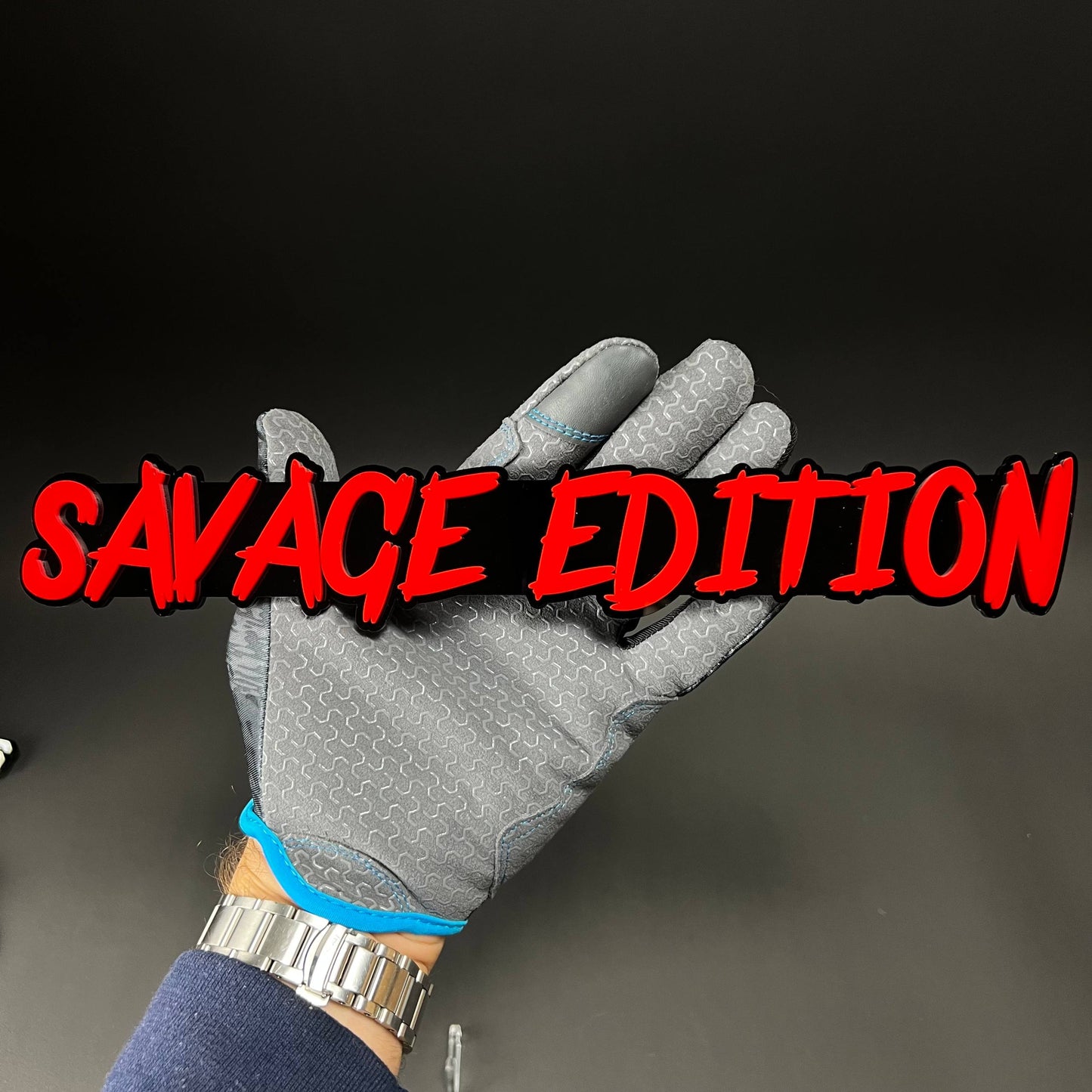 1PC SAVAGE EDITION 3D Acrylic Badge - Car Truck Emblem Fender Sticker