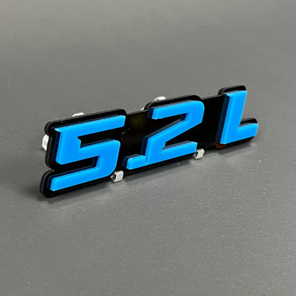 5.2L 3D Acrylic Badge - Car Truck Emblem Fender Tailgate Trunk Sticker