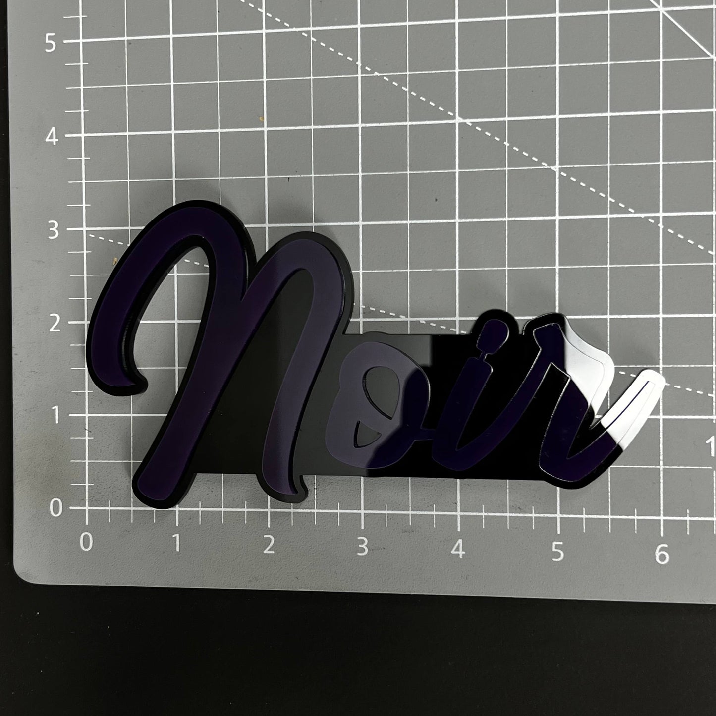 1PC Noir 3D Acrylic Badge - Car Truck Emblem Fender Tailgate Trunk Sticker