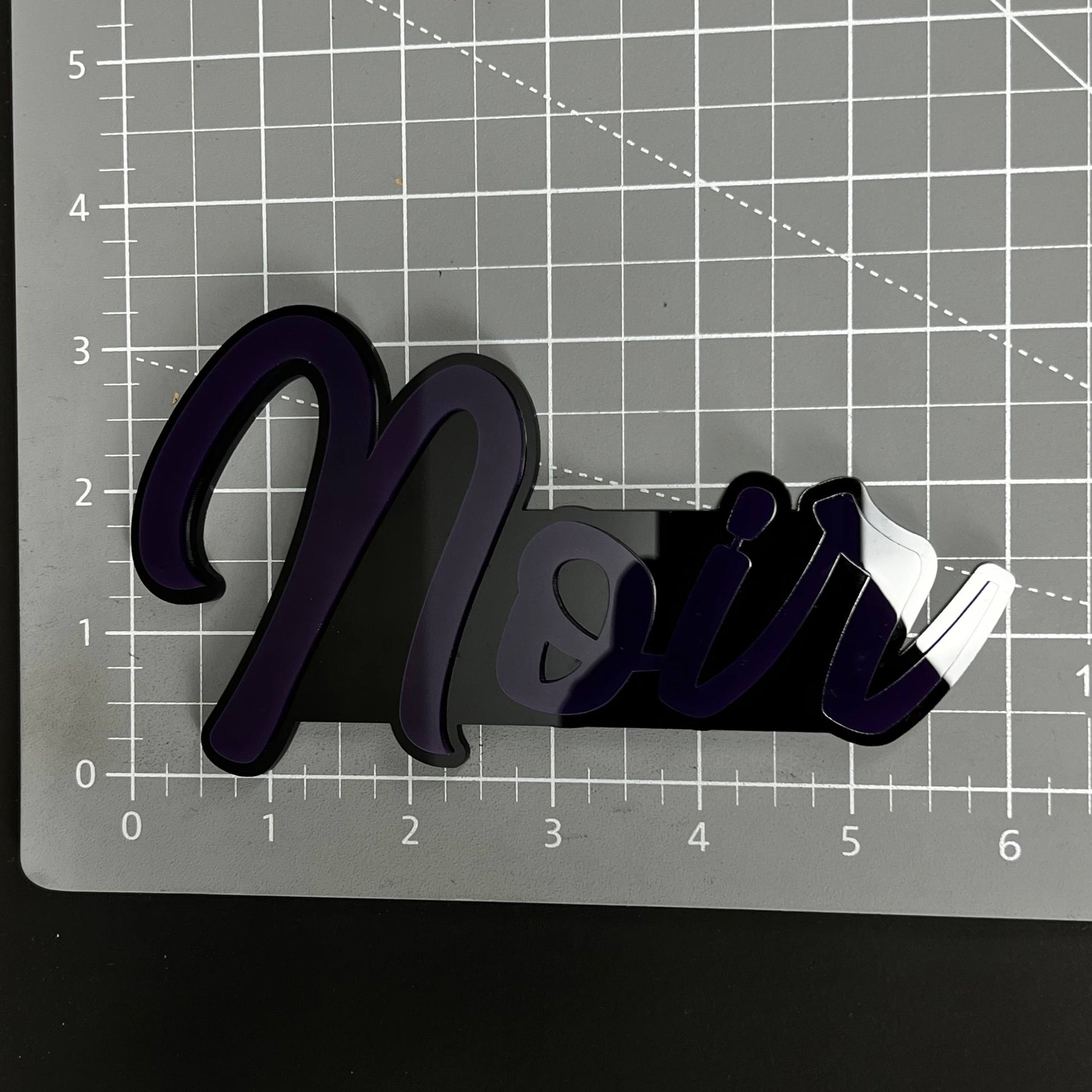 1PC Noir 3D Acrylic Badge - Car Truck Emblem Fender Tailgate Trunk Sticker