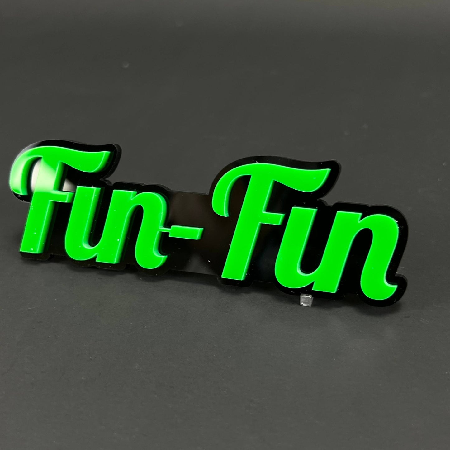 1PC Fin-Fin 3D Acrylic Badge - Car Truck Emblem Fender Tailgate Trunk Sticker