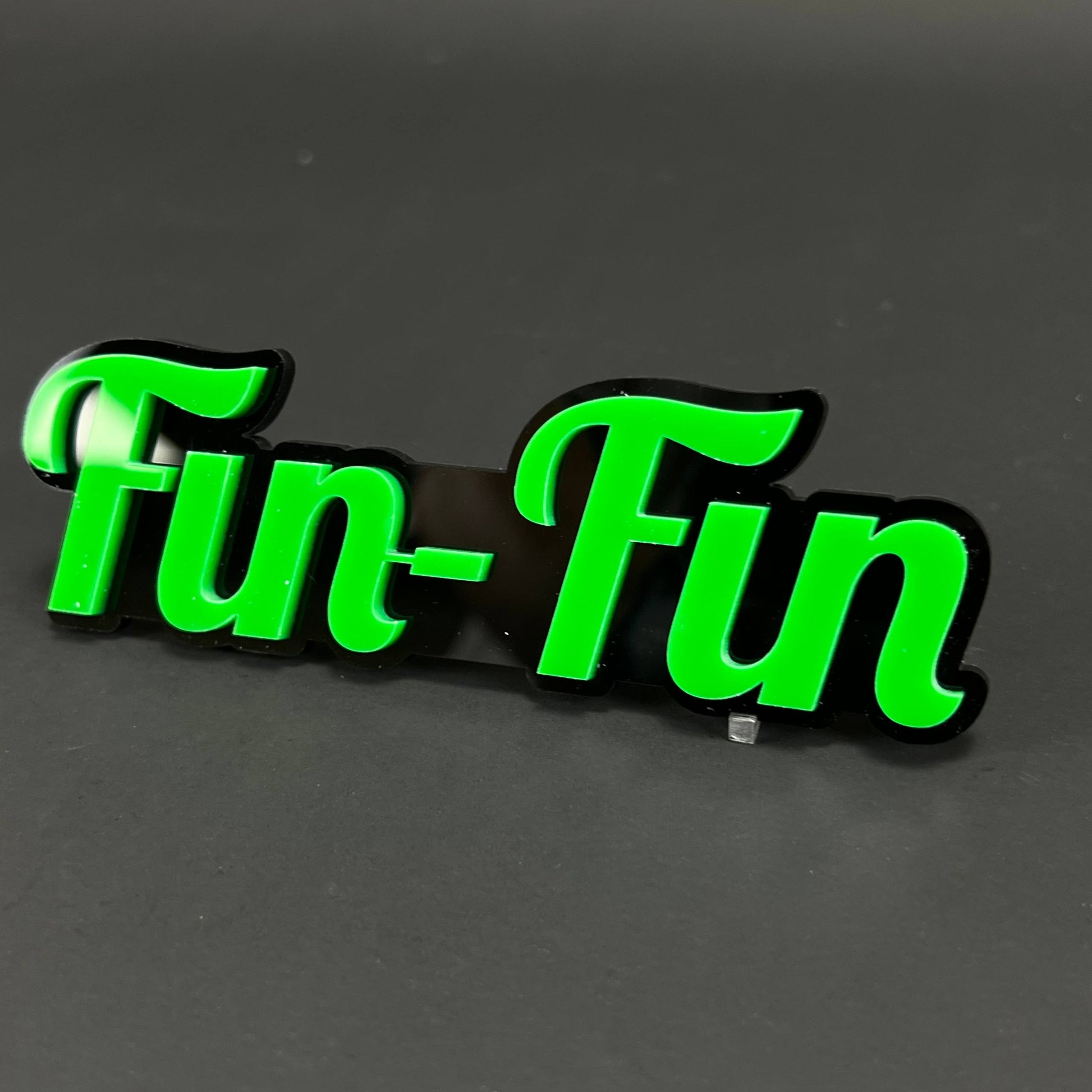 1PC Fin-Fin 3D Acrylic Badge - Car Truck Emblem Fender Tailgate Trunk Sticker