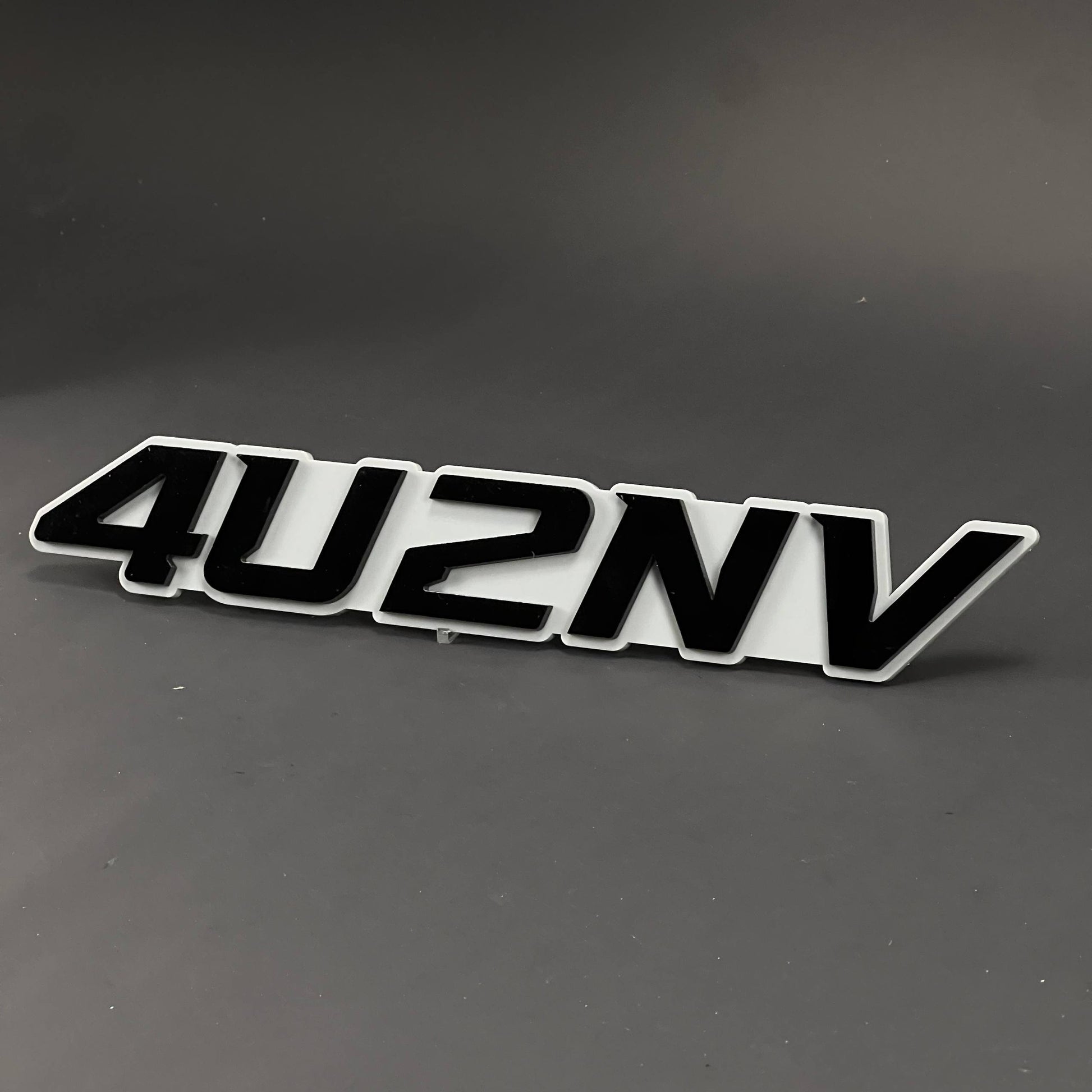 1PC 4U2NV 3D Acrylic Badge - Car Truck Emblem Fender Tailgate Trunk Sticker