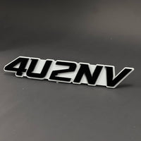 1PC 4U2NV 3D Acrylic Badge - Car Truck Emblem Fender Tailgate Trunk Sticker