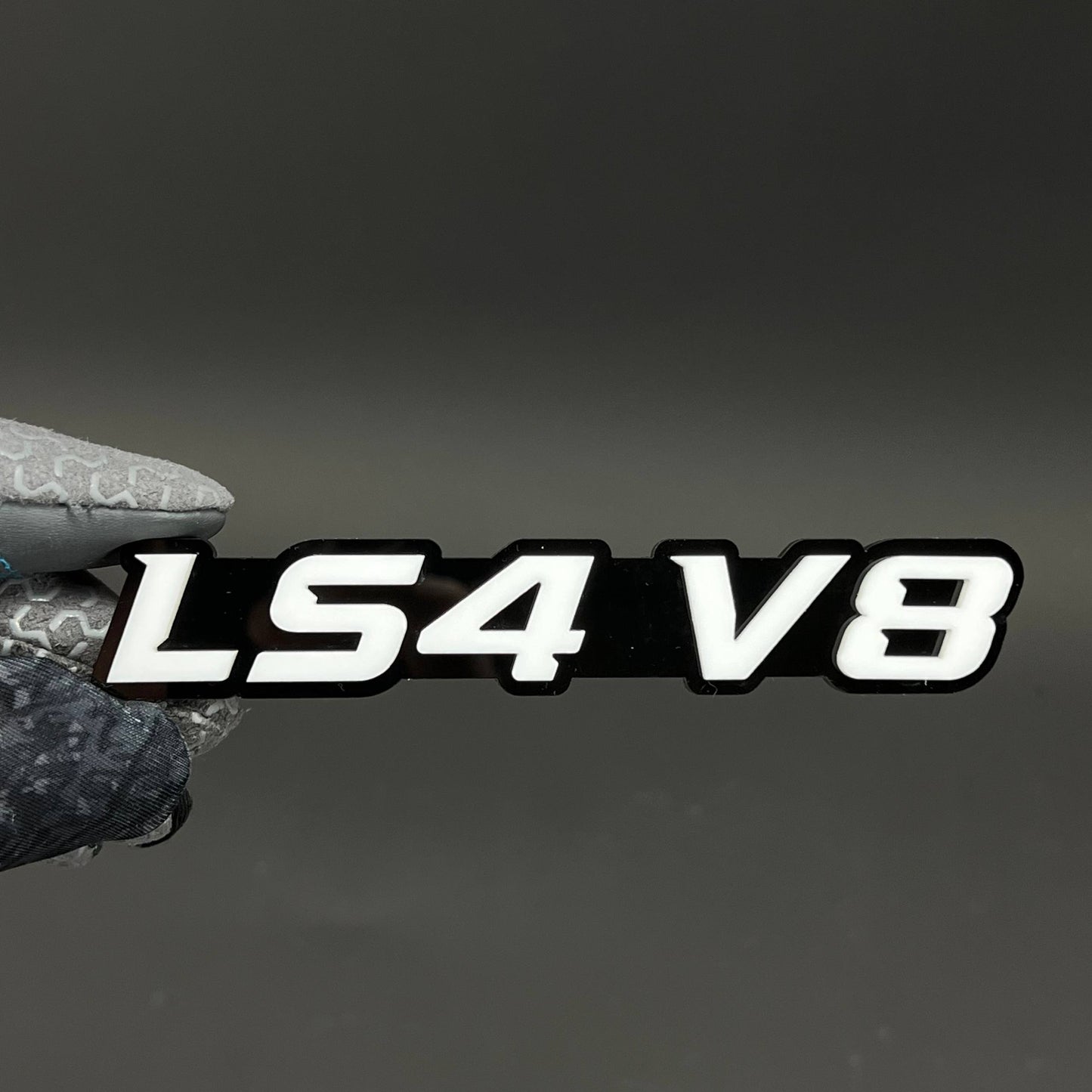1PC LS4 V8 3D Acrylic Badge - Car Truck Emblem Fender Tailgate Trunk Sticker