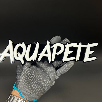 1PC AQUAPETE 3D Acrylic Badge - Car Truck Emblem Fender Tailgate Trunk Sticker