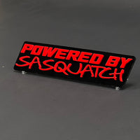 1PC POWERED BY SASQUATCH 3D Acrylic Badge - Car Truck Emblem Fender Sticker