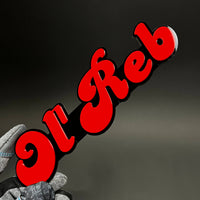 1PC Ol' Reb 3D Acrylic Badge - Car Truck Emblem Fender Tailgate Trunk Sticker