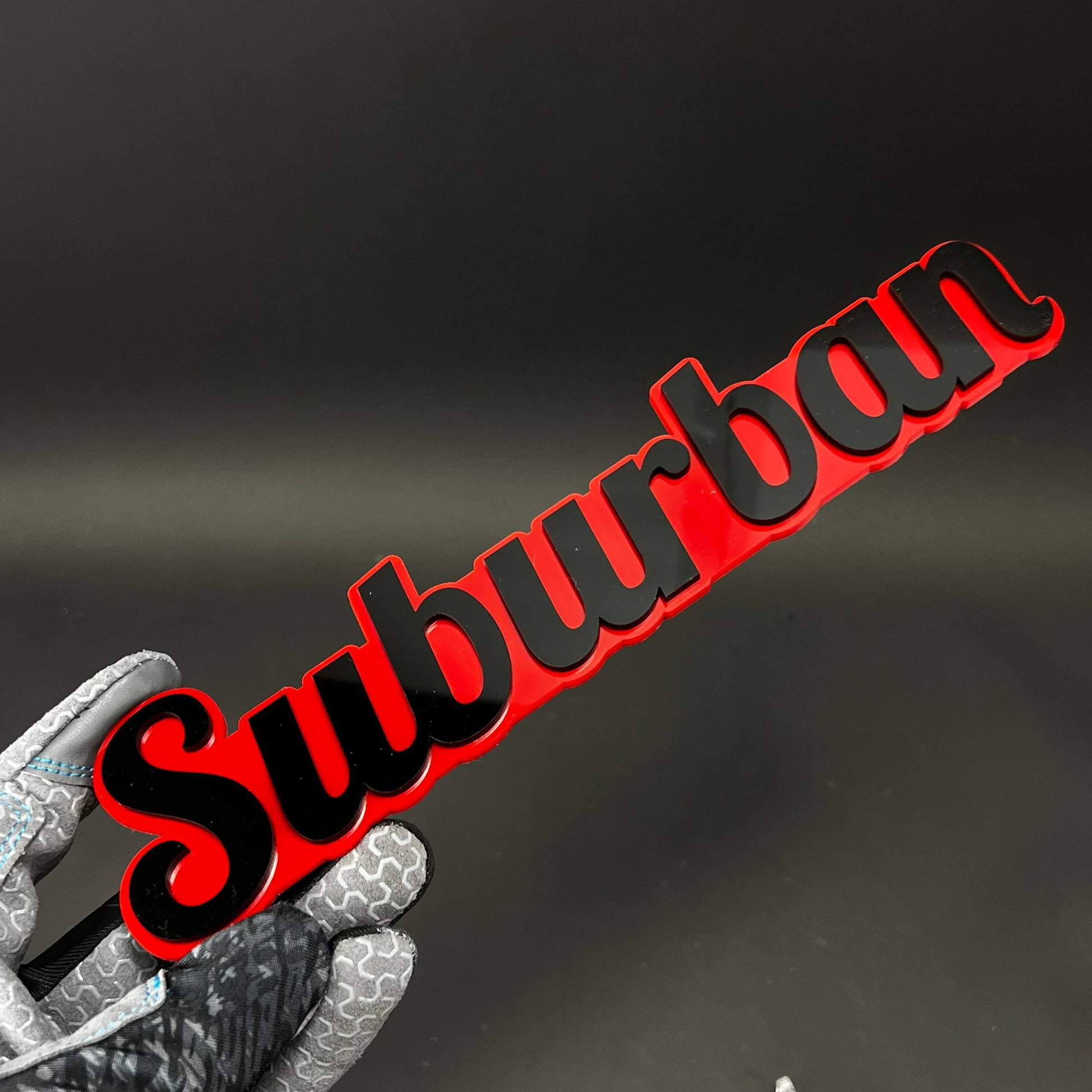 1PC Suburban 3D Acrylic Badge - Car Truck Emblem Fender Tailgate Trunk Sticker