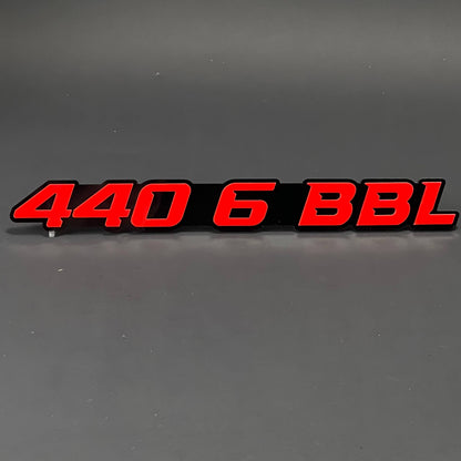 1PC 440 6 BBL 3D Acrylic Badge - Car Truck Emblem Fender Tailgate Trunk Sticker