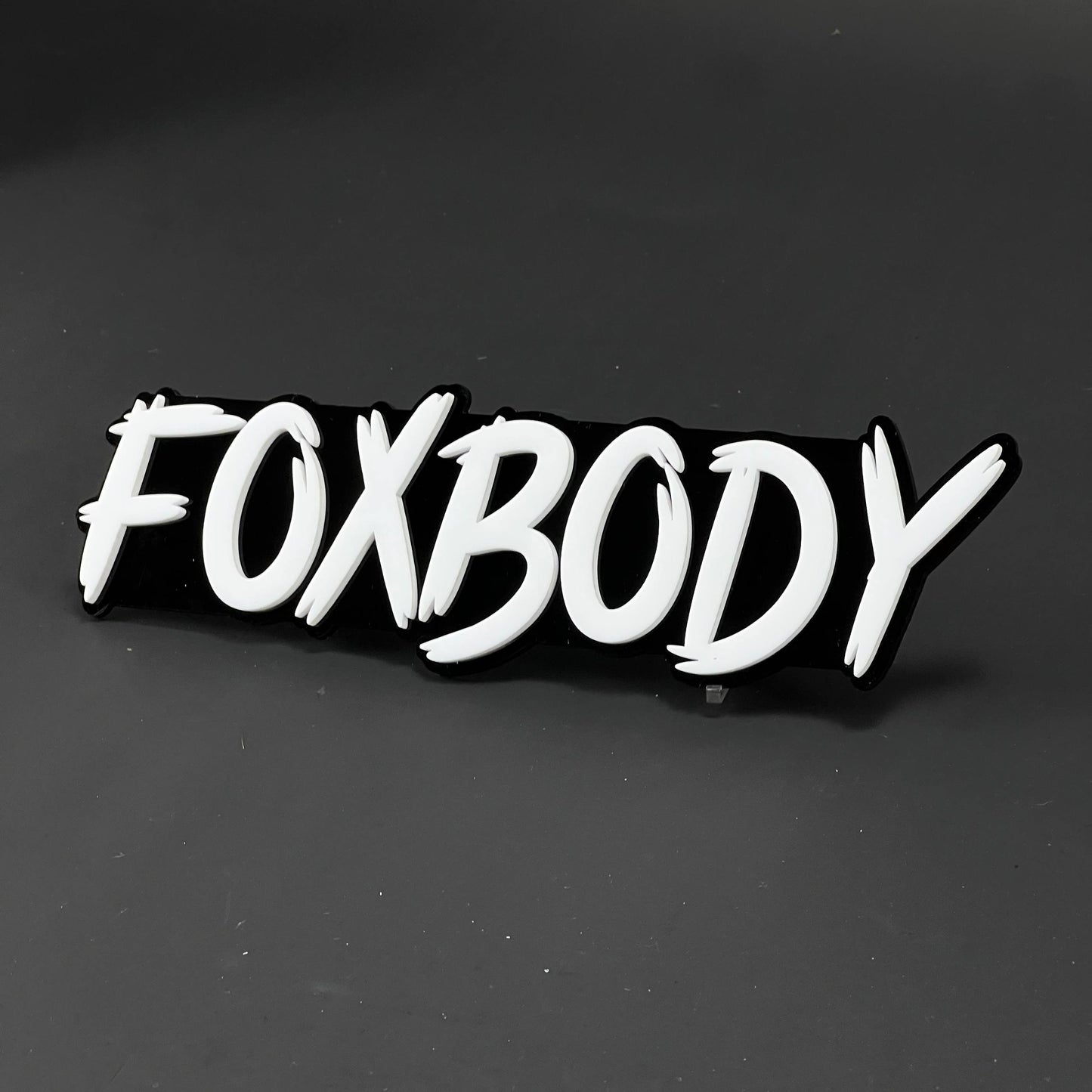 1PC FOXBODY 3D Acrylic Badge - Car Truck Emblem Fender Tailgate Trunk Sticker