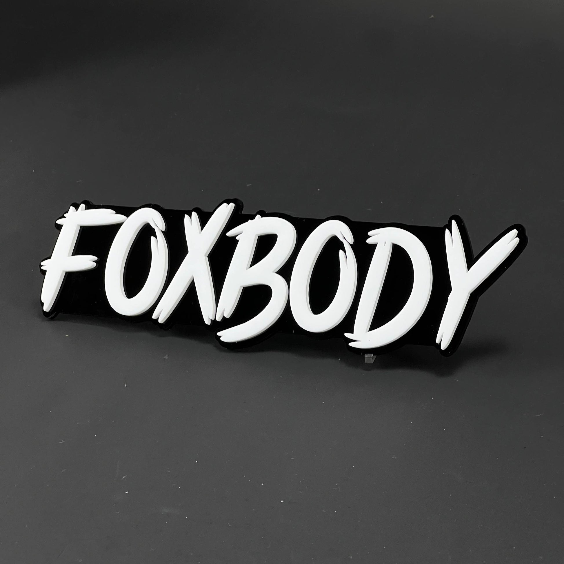 1PC FOXBODY 3D Acrylic Badge - Car Truck Emblem Fender Tailgate Trunk Sticker